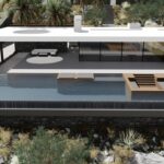 Νέα ισόγεια πετρόκτιστη κατοικία με τμήμα υπογείου και πισίνα στη Χερσόνησο