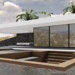 Νέα ισόγεια πετρόκτιστη κατοικία με τμήμα υπογείου και πισίνα στη Χερσόνησο