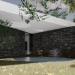 Νέα ισόγεια πετρόκτιστη κατοικία με τμήμα υπογείου και πισίνα στη Χερσόνησο