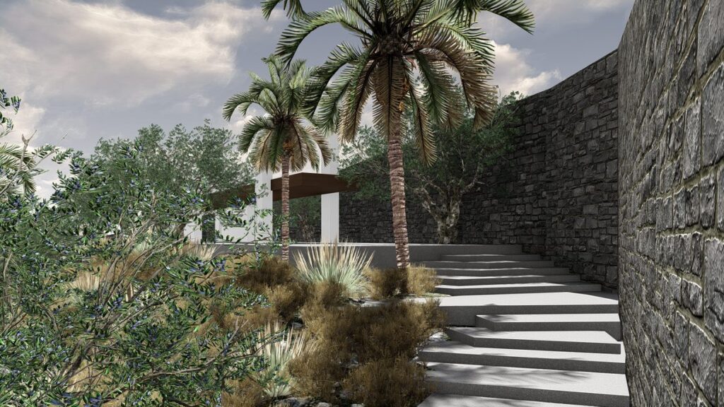 Νέα ισόγεια πετρόκτιστη κατοικία με τμήμα υπογείου και πισίνα στη Χερσόνησο