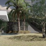 Νέα ισόγεια πετρόκτιστη κατοικία με τμήμα υπογείου και πισίνα στη Χερσόνησο