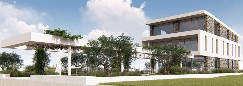 Διώροφη οικοδομή με σοφίτα με χρήση καταστημάτων και αποθηκευτικών χώρων στο Λιμάνι Χερσονήσου